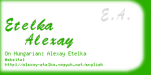 etelka alexay business card